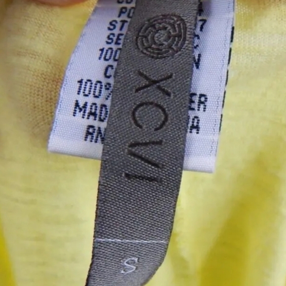 XCVI Neon Yellow Scoop Neck Sheer Panel Tank - Picture 3 of 4